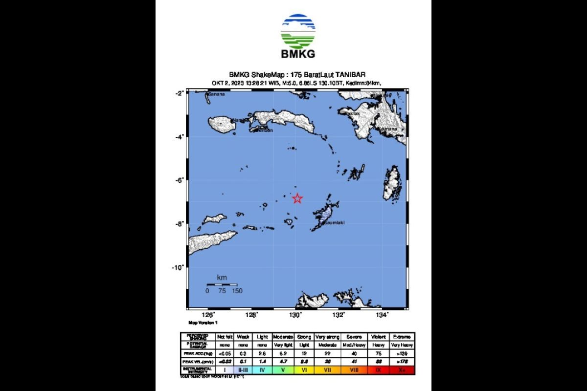 Bmkg Sebut Gempa Magnitudo 5 0 Guncang Wilayah Laut Banda Dipicu