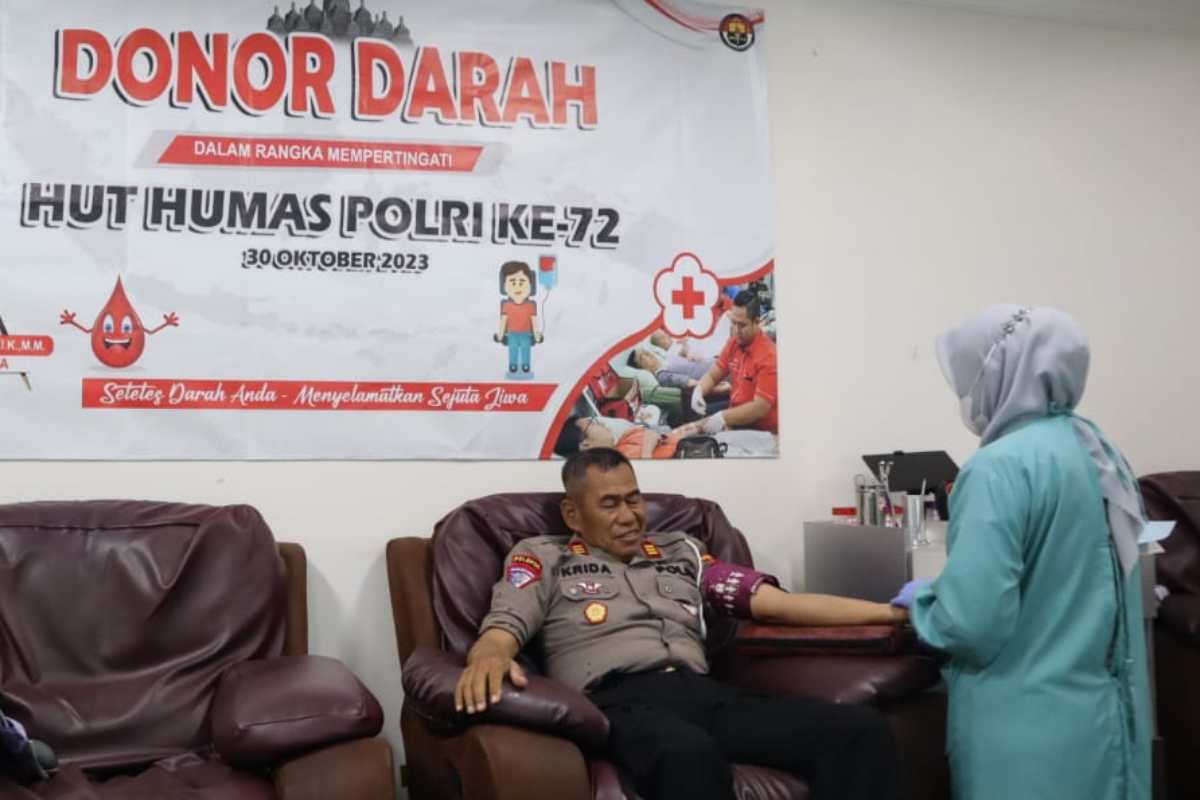 Polres Magelang Kota gelar donor darah