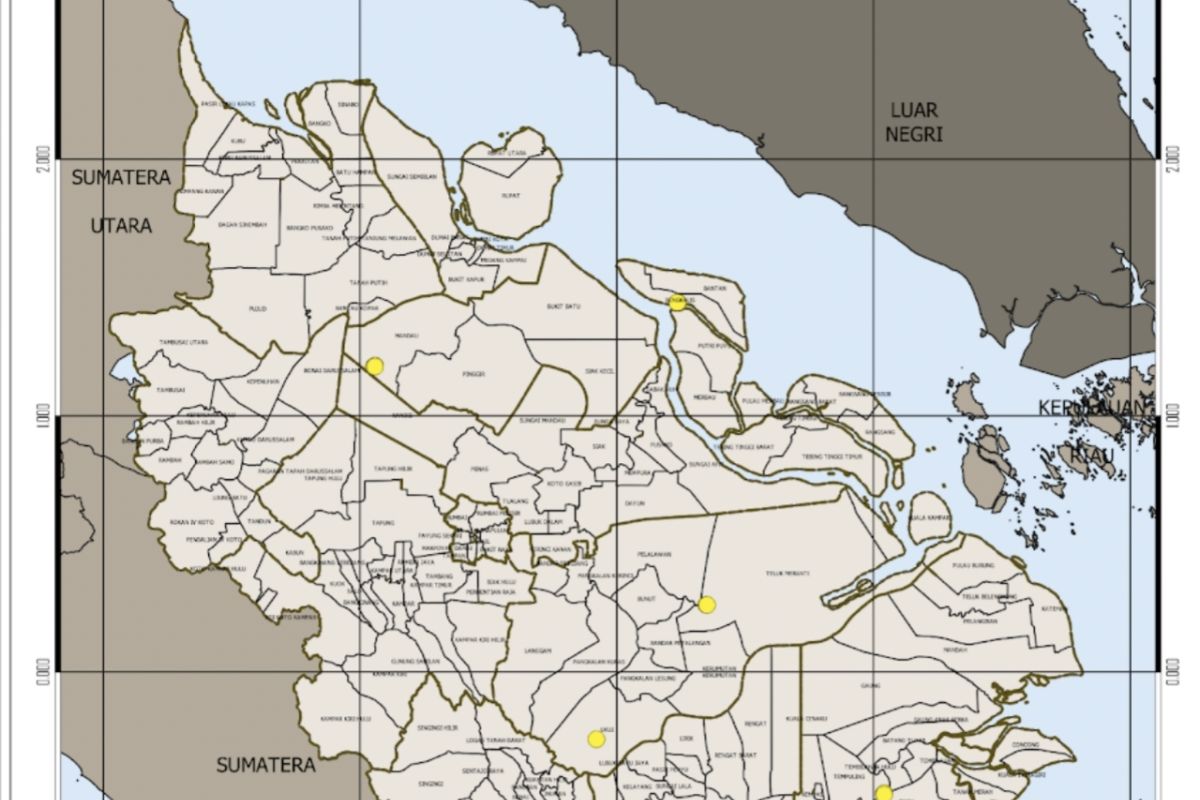 Dii Sumateta masih terpantau ada 1.441 titik panas, 189 di Lampung