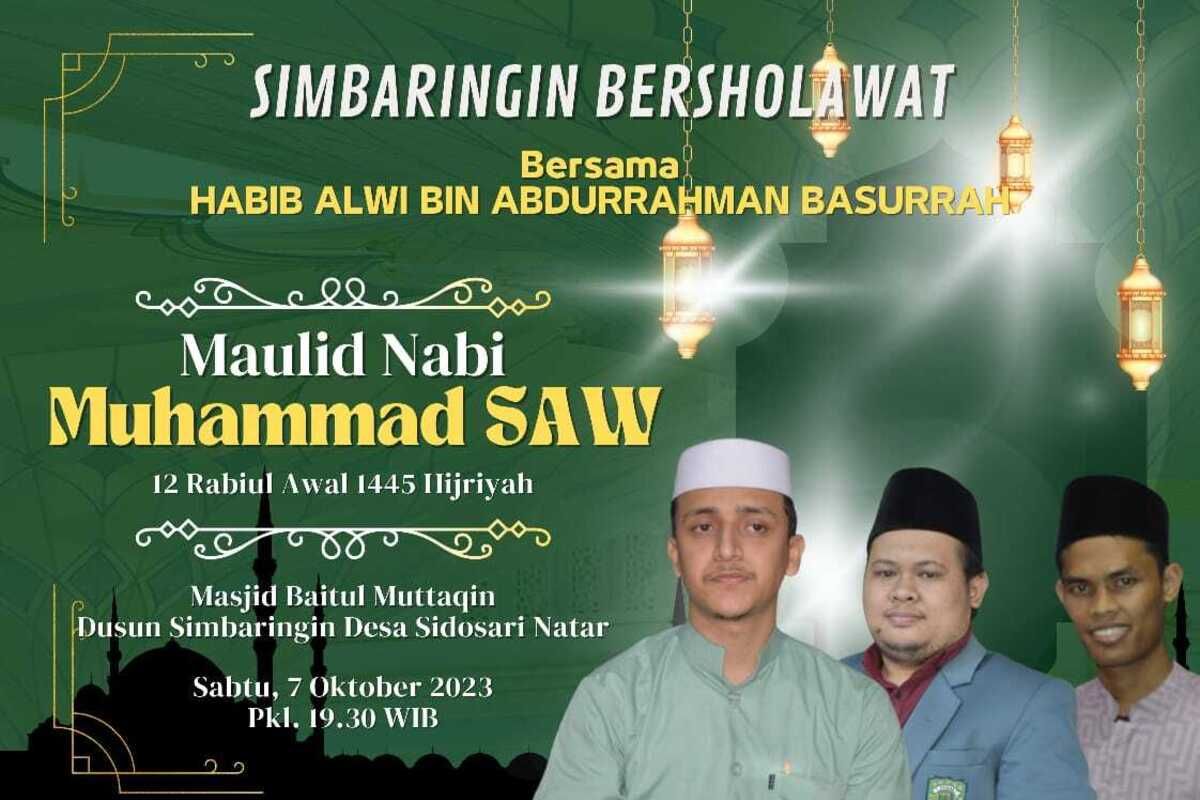 Meriahkan Simbaringin Bersholawat bersama Habib Alwi bin Abudurrahman Basurrah