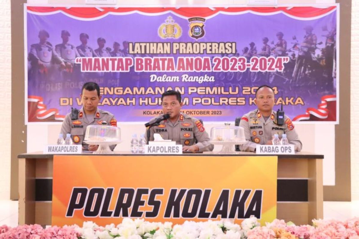 Kapolres Kolaka minta personel aktif dan netral menghadapi Pemilu 2024