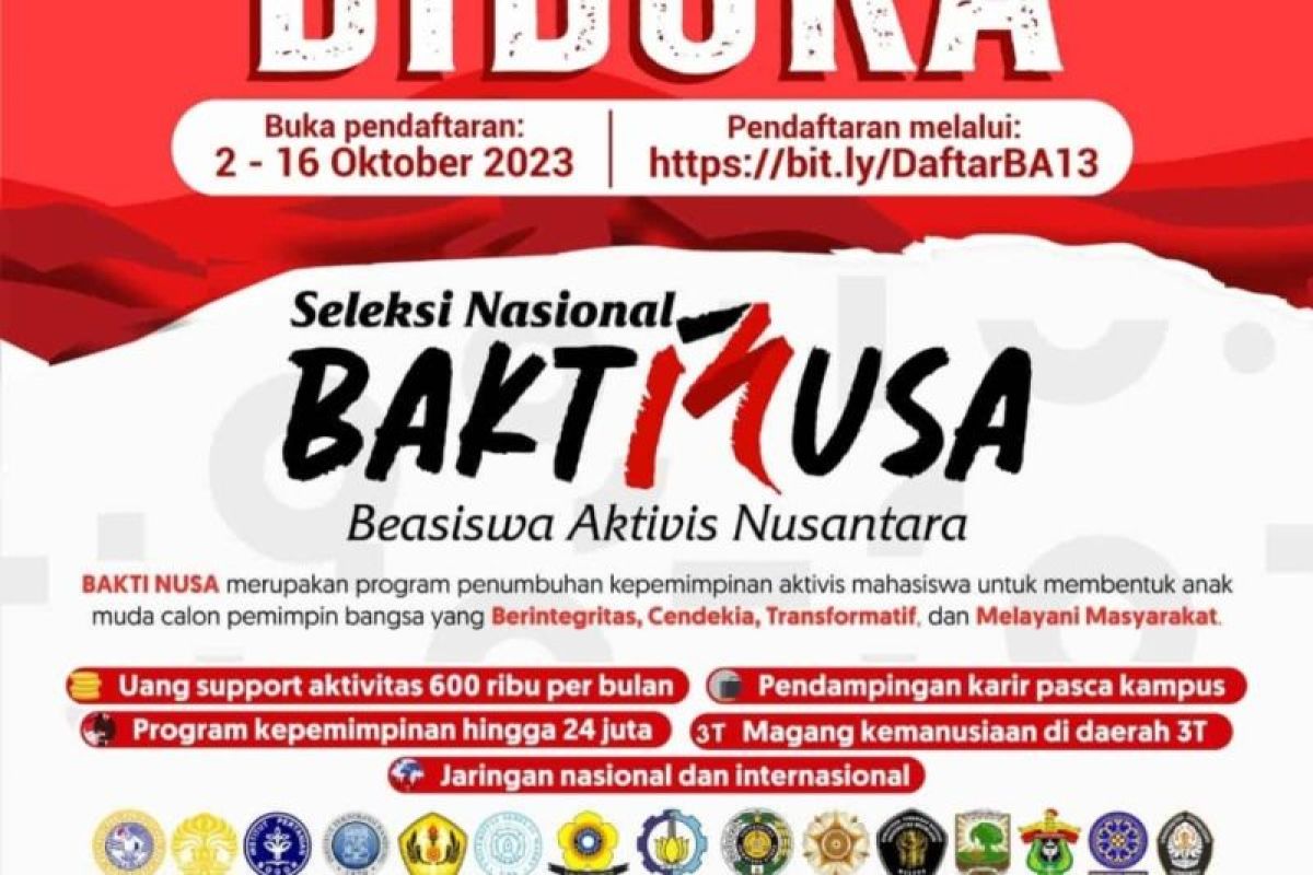 Seleksi Bakti Nusa Angkatan 13 resmi dibuka