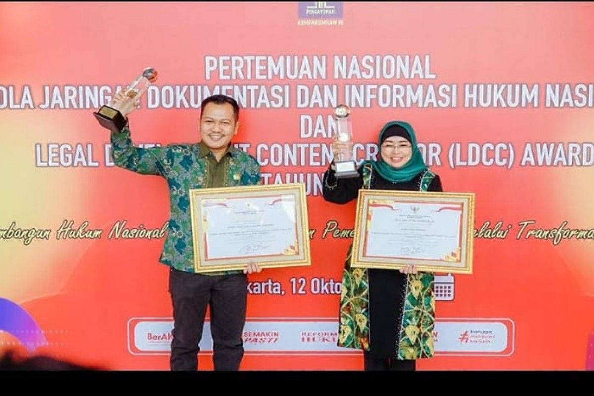 Pemkab  Batang raih penghargaan JDIH Award 2023 Kemenkumham