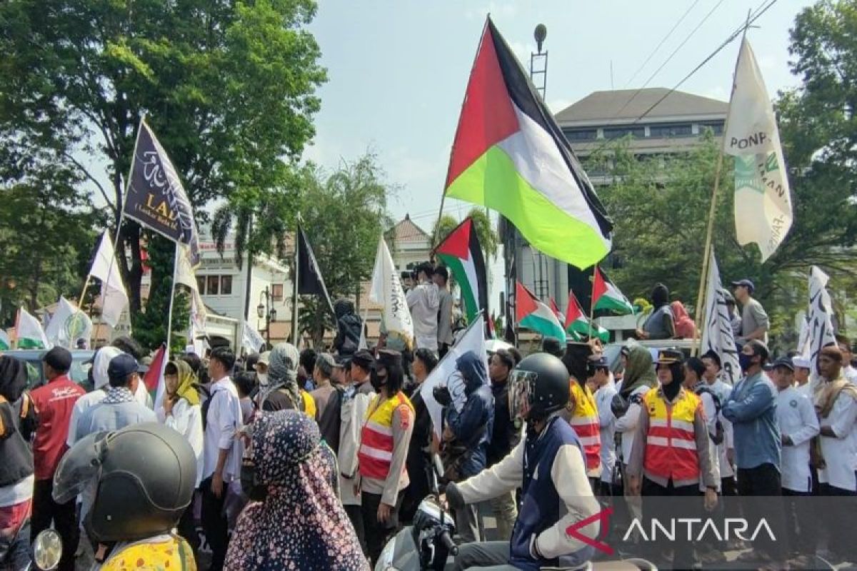 Polisi lakukan pengamanan DSKS kutuk serangan Israel ke  Palestina