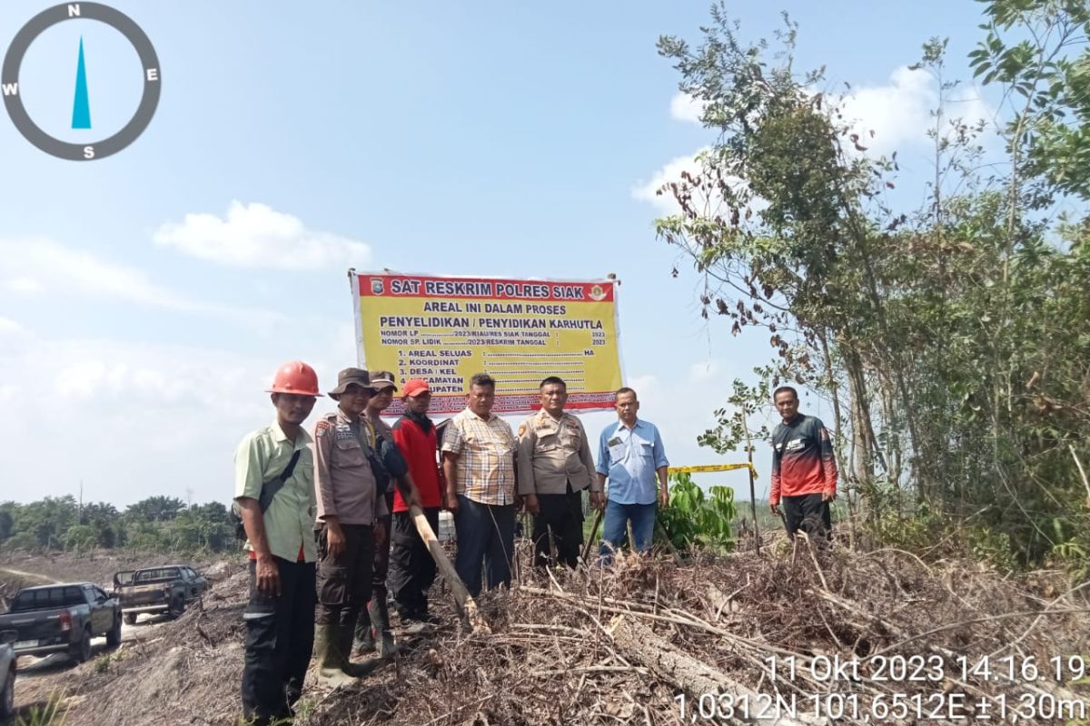 Polisi tangkap pembakar lahan di Sungai Mandau Siak