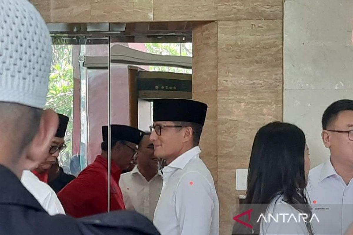 Sandiaga Uno hadiri pengumuman bacawapres pendamping Ganjar