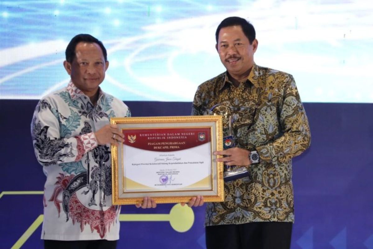 Jawa Tengah raih Dukcapil Prima Award Kategori  Kolaboratif