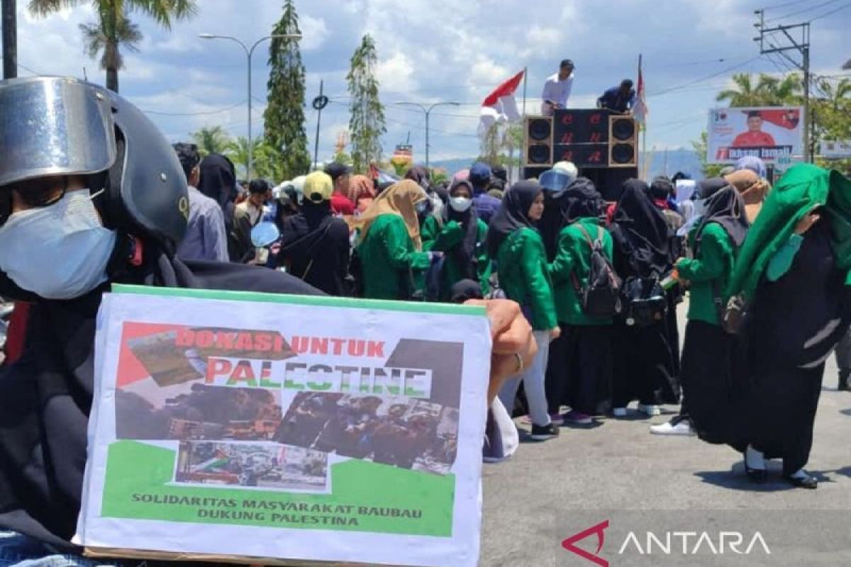 Mahasiswa di Baubau galang donasi mendukung Palestina