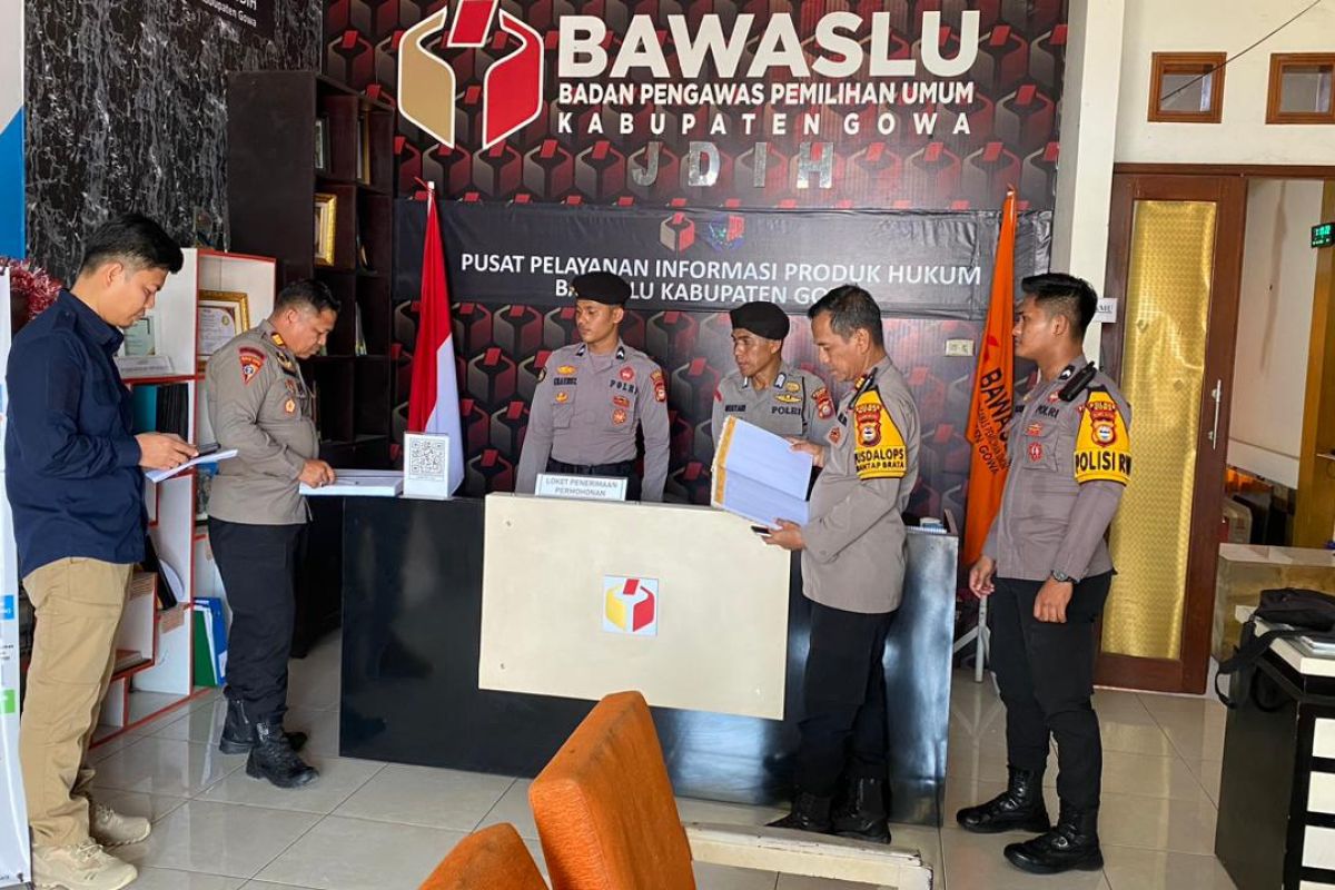 Polres Gowa mengecek persiapan logistik Pemilu 2024