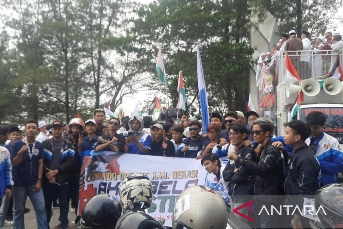 Eks geng motor Cikarang gelar aksi bela Palestina