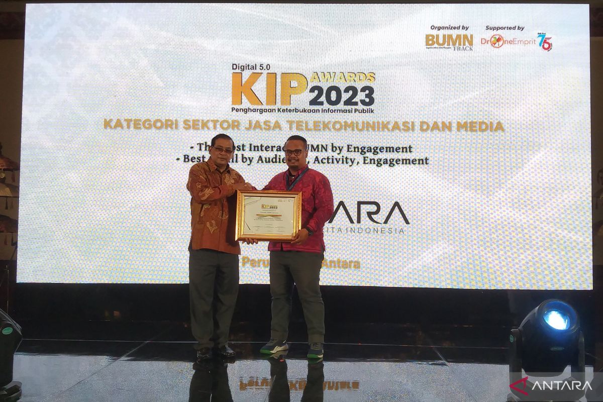 ANTARA meraih penghargaan Keterbukaan Informasi Publik 2023