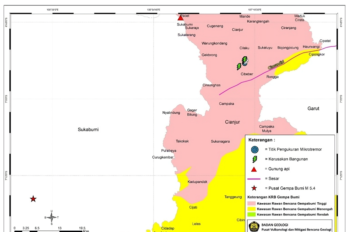 Badan Geologi ungkap pemicu rawan gempa di Cianjur