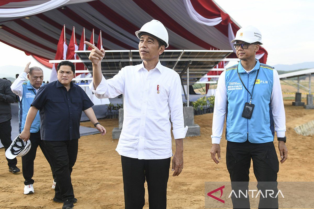 Jokowi "groundbreaking" PLTS IKN - ANTARA News