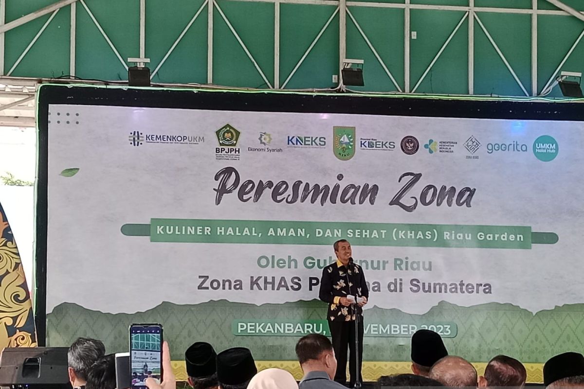 Gubernur Riau resmikan zona Kuliner Halal Aman dan Sehat pertama di Sumatera