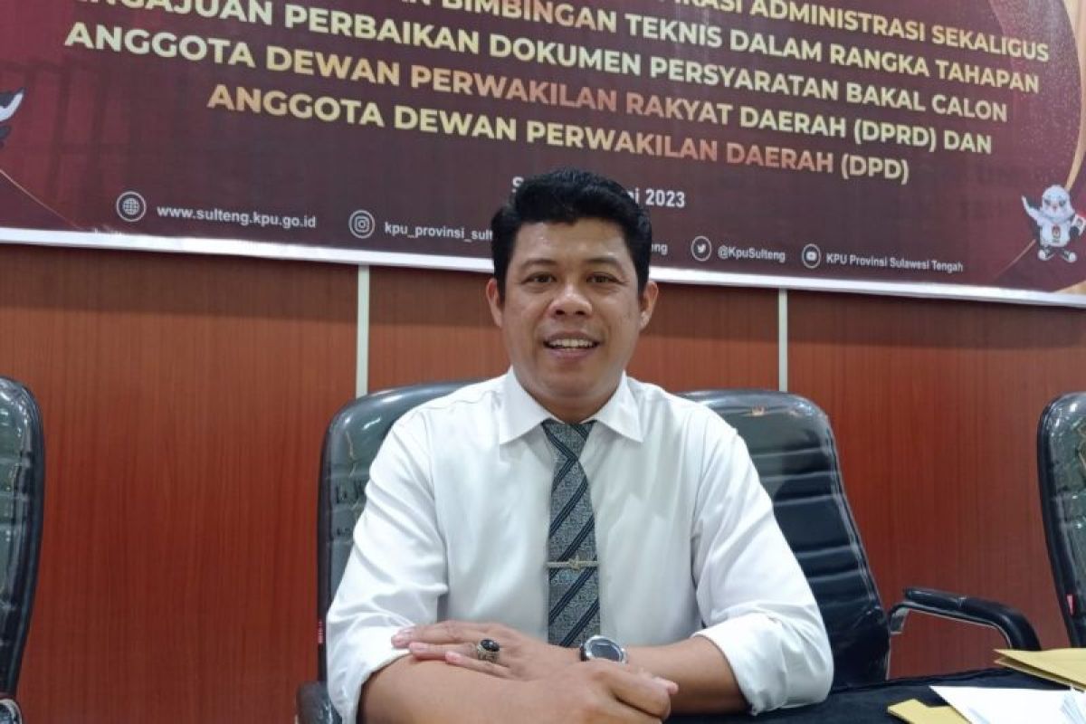 KPU-Sulteng tetapkan 810 nama dalam DCT anggota DPRD pada Pemilu 2024