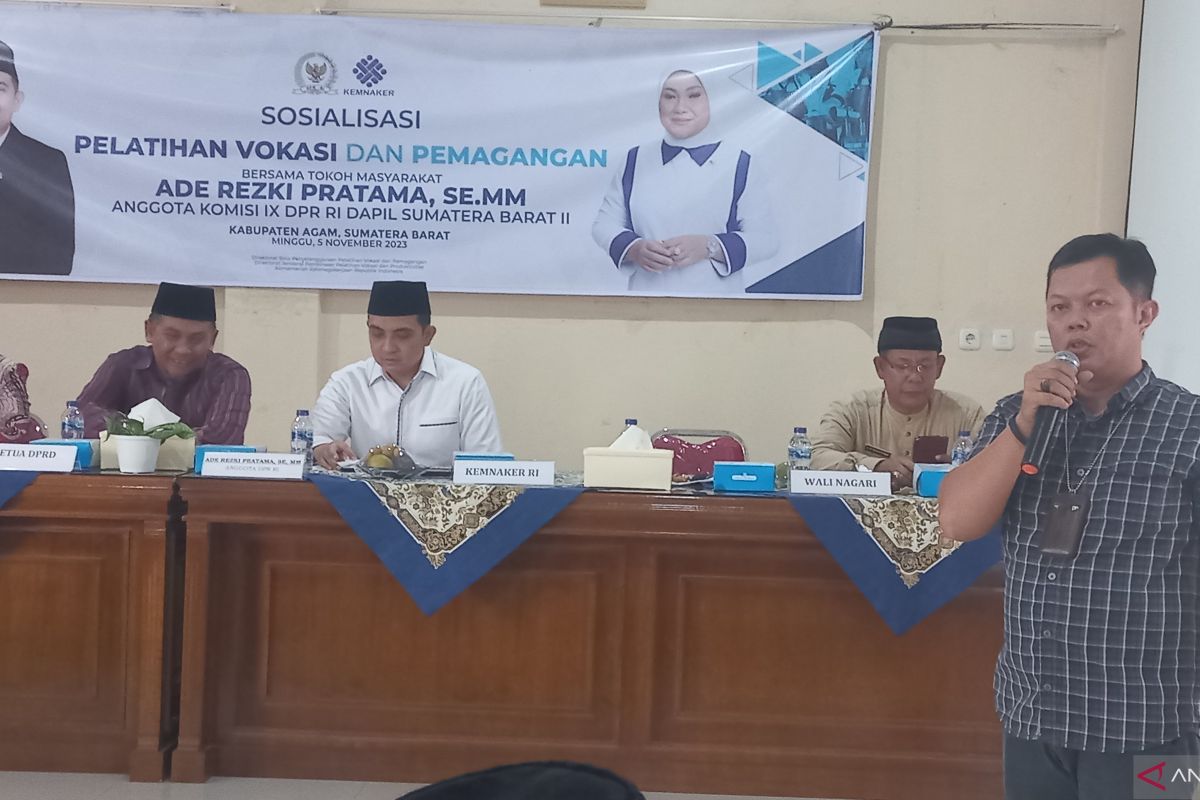 Kemnaker dan Komisi IX DPR RI gelar vokasi dan pemagangan di Agam