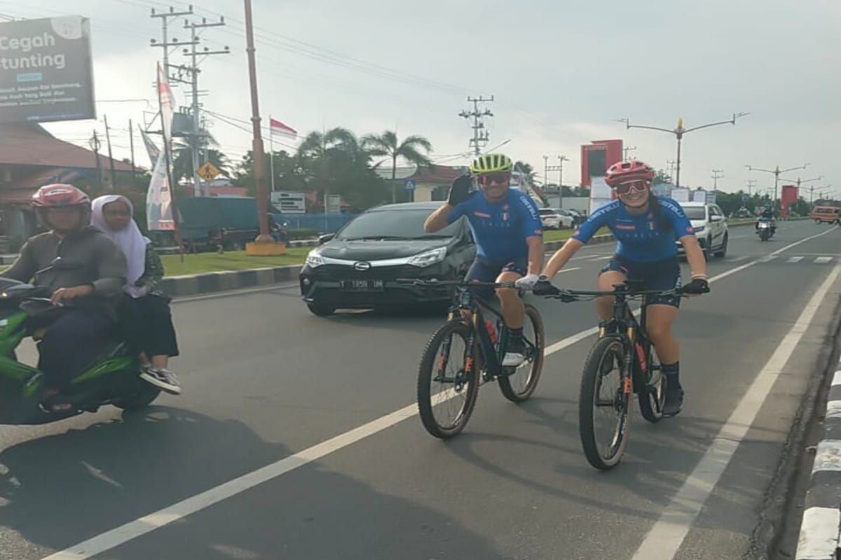 Lima atlet UCI-MTB tiba di Palangka Raya