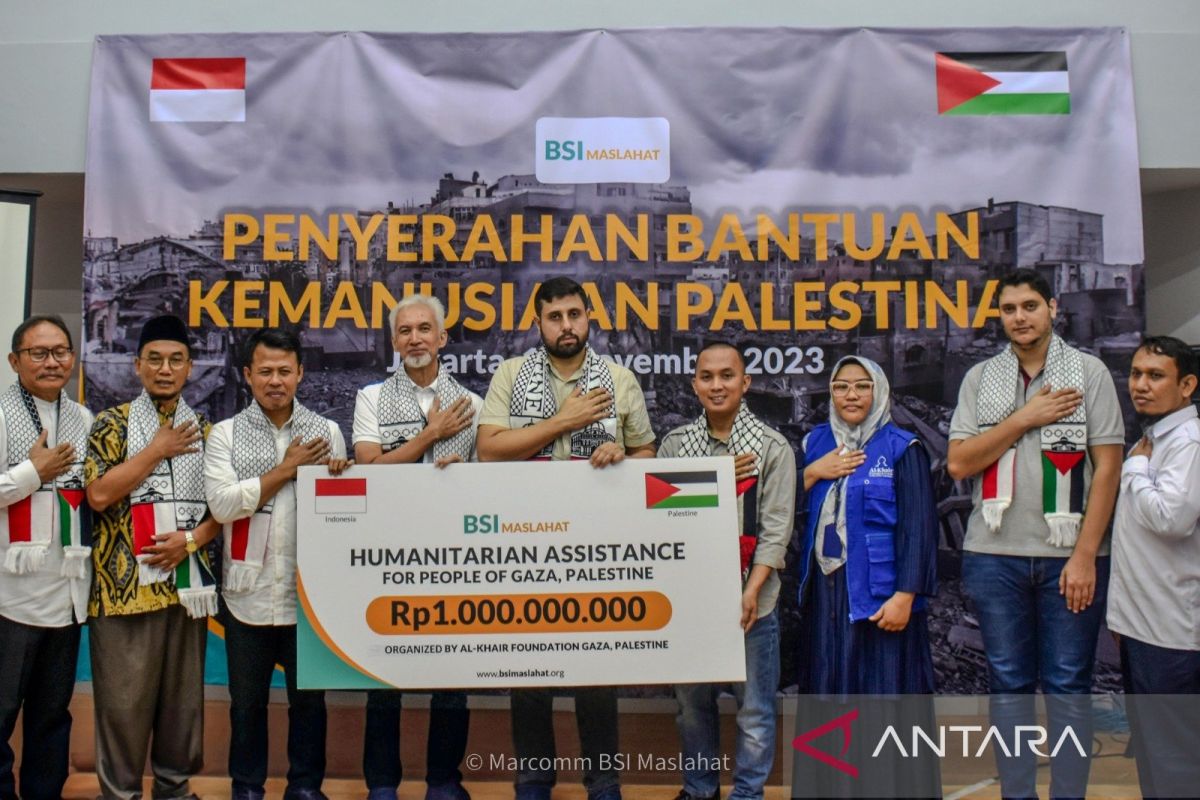 BSI Maslahat salurkan bantuan senilai Rp1 miliar untuk Palestina