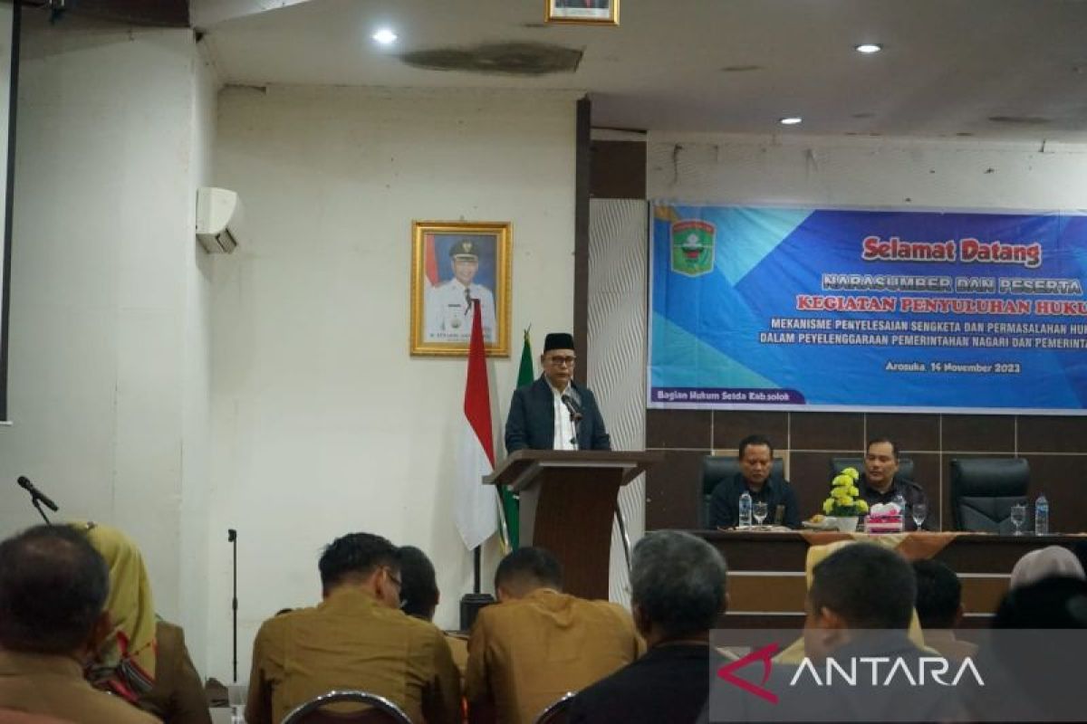 Pemkab Solok sosialisasi mekanisme penyelesaian sengketa hukum adat