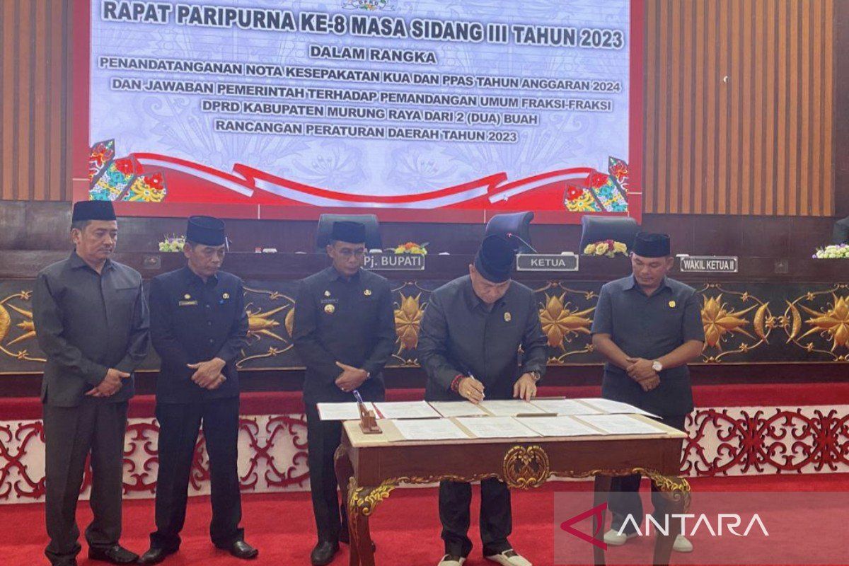 DPRD dan Pemkab Murung Raya teken Nota Kesepakatan KUA PPAS APBD 2024