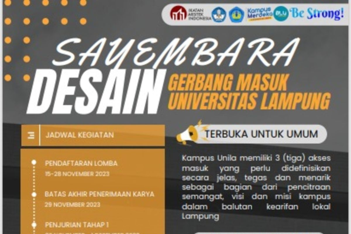 Unila gelar sayembara desain gerbang kampusnya