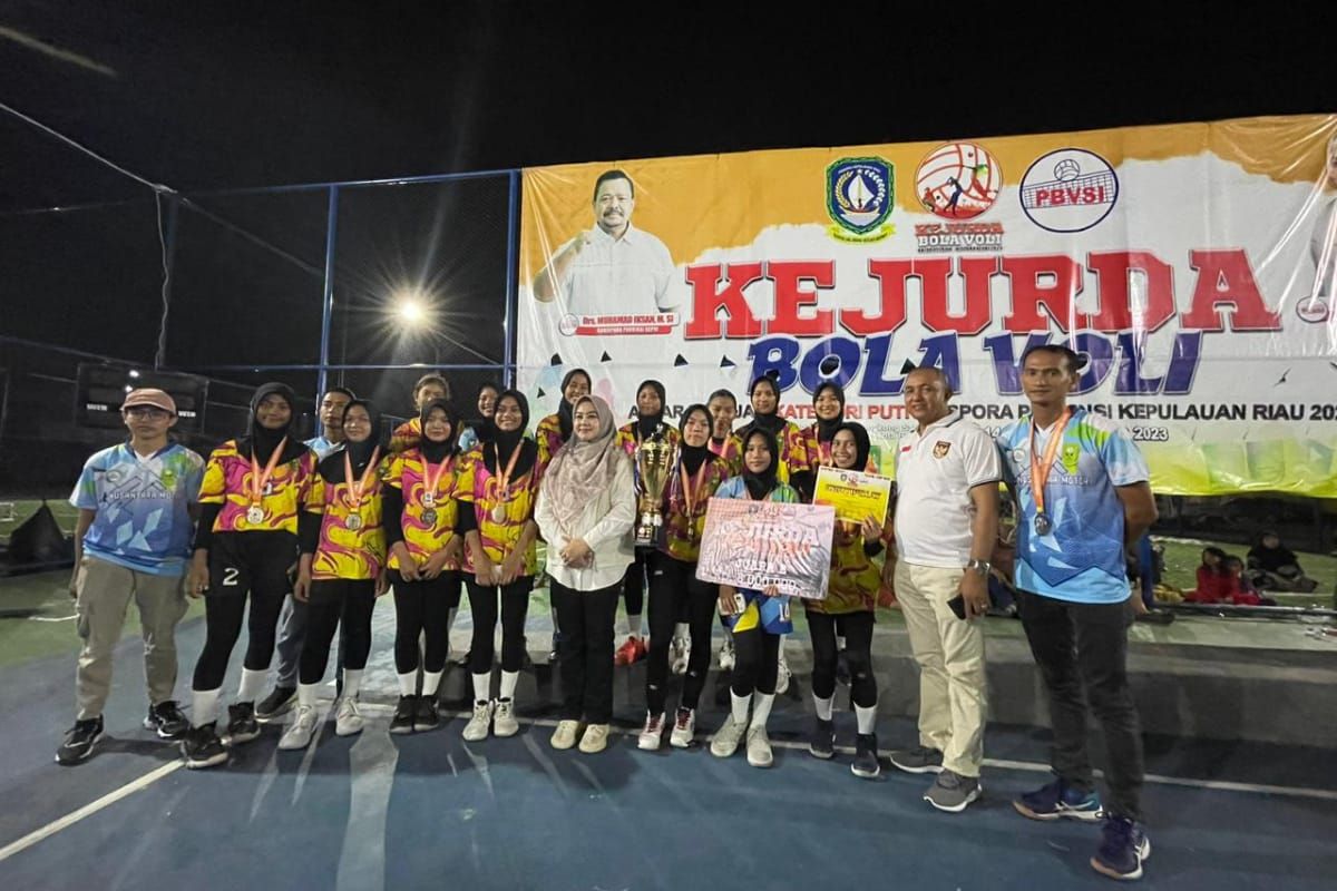 Tim voli putri tingkat pelajar di Natuna raih juara II kejurda Kepri