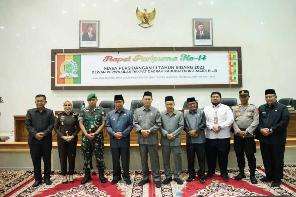 DPRD Inhil gelar rapat paripurna akhir masa jabatan Bupati dan Wabup Inhil