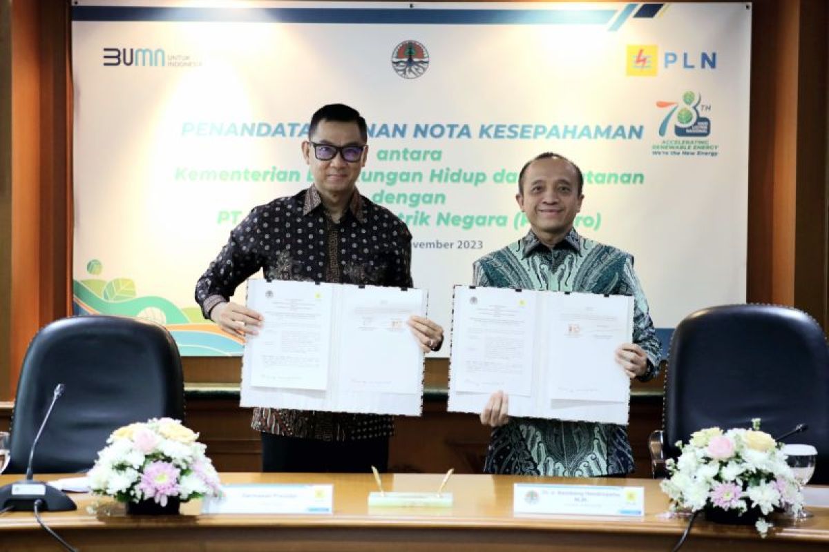 PLN-KLHK teken MoU kolaborasi tingkatkan penggunaan energi terbarukan