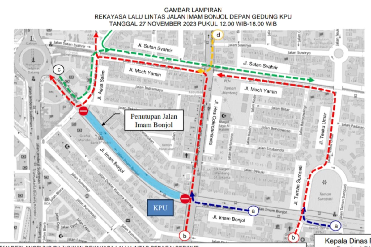 Dishub merekayasa lalin saat Deklarasi Kampanye Damai Pemilu 2024