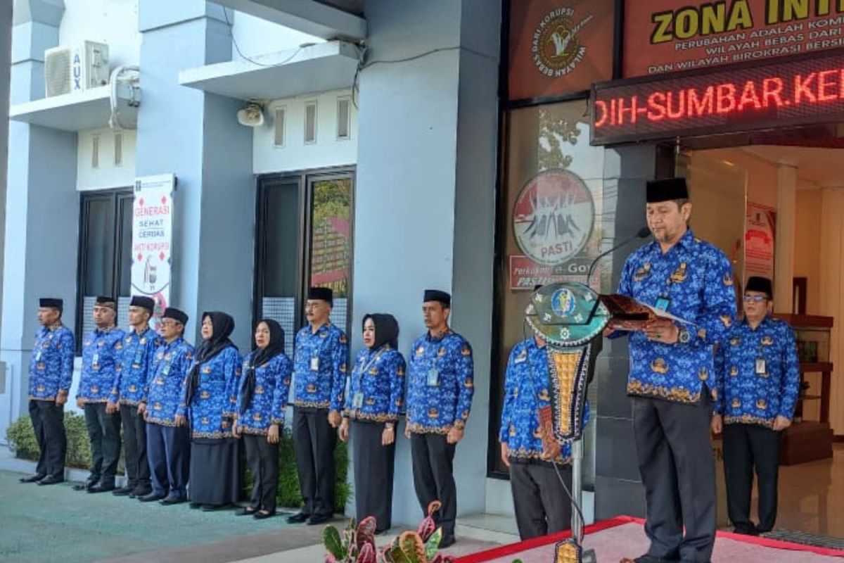 Kemenkumham Sumbar Laksanakan Upacara HUT Korpri ke-52: wujudkan "Korpri Sebagai Penguat NKRI"