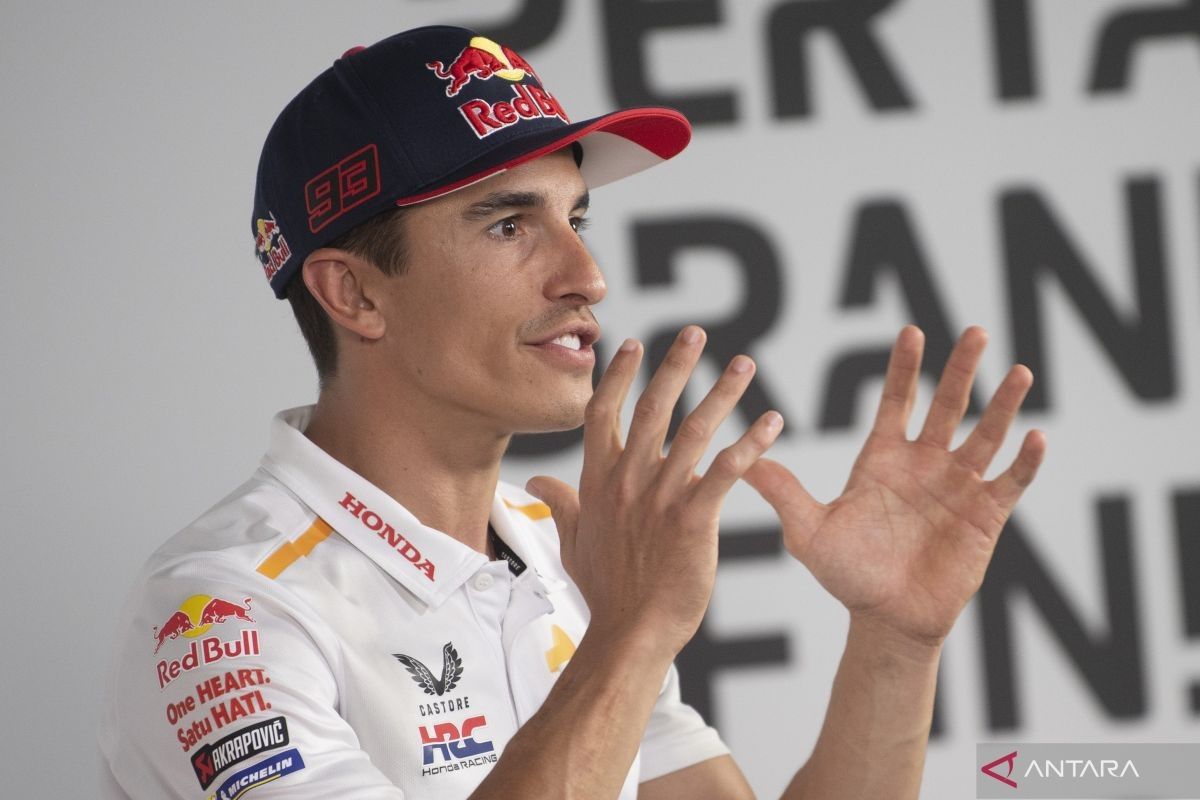 Marc Marquez terlihat nyaman di atas motor Ducati pada tes Valencia