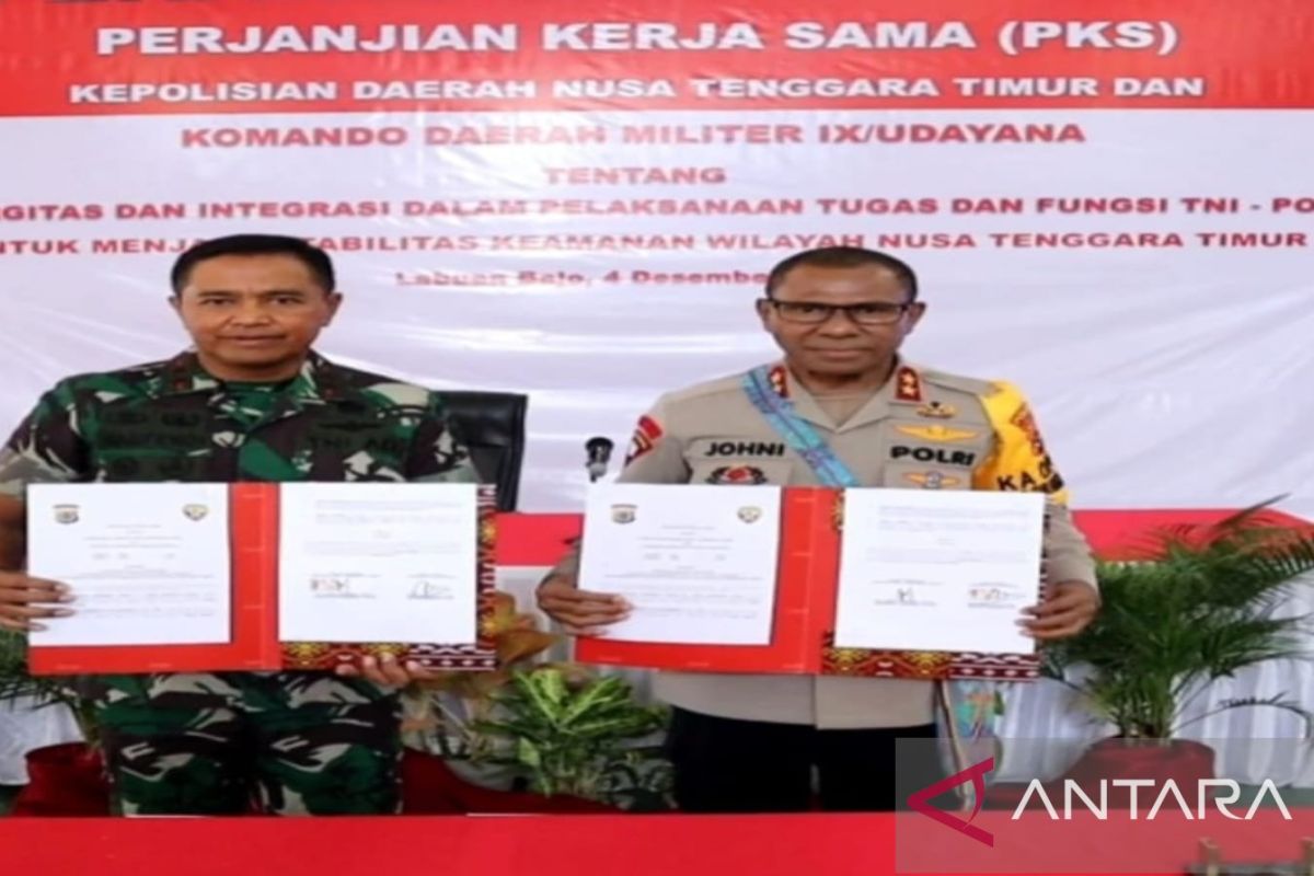 Kapolda NTT dan Pangdam Udayana teken MoU perkuat kerja sama