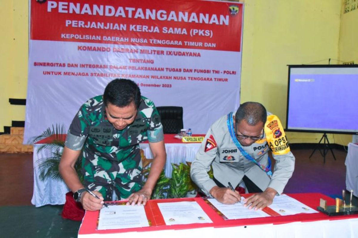 Kodam dan Polda NTT kerja sama jaga stabilitas keamanan menjelang pemilu