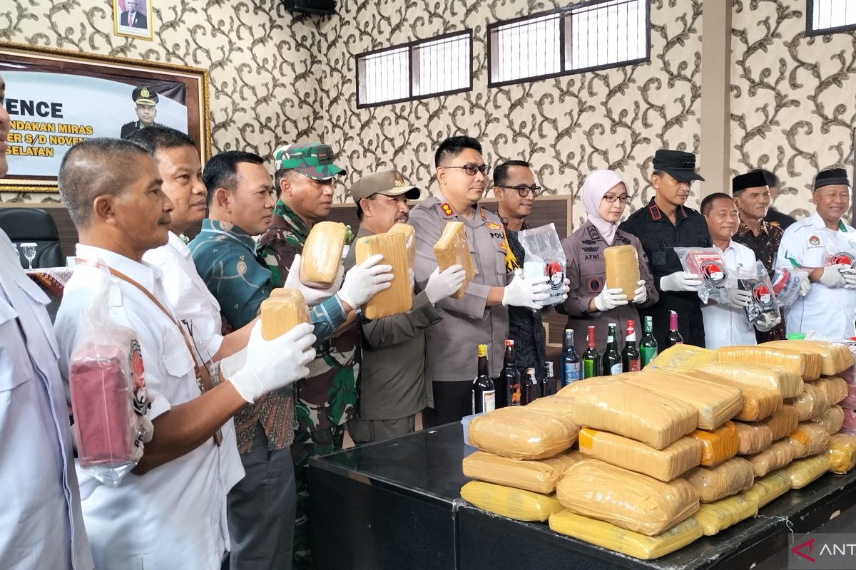 Polisi amankan narkoba senilai Rp40,1 miliar di Lampung Selatan