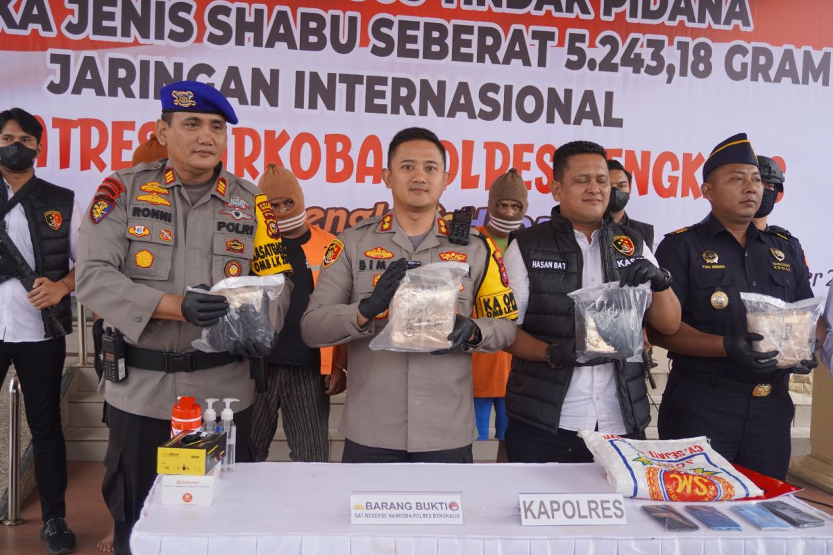 Polisi Bengkalis kembali gagalkan penyelundupan sabu jaringan internasional