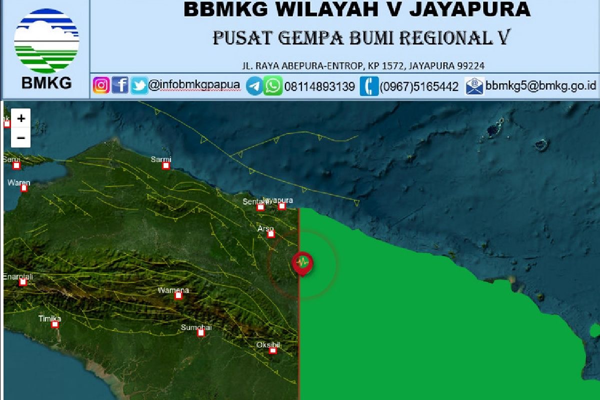 Kapolres Keerom: Belum ada laporan dampak gempa bumi 5,3 magnitudo