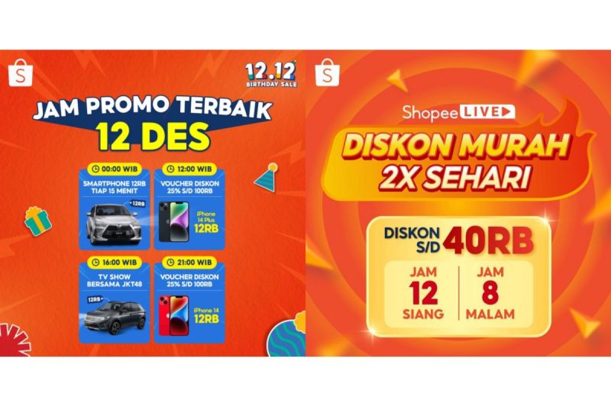 Berikut rangkaian promo puncak Shopee 12.12 Birthday Sale