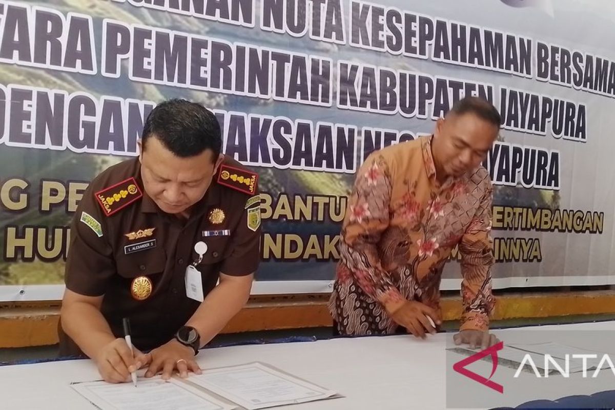 Pemkab Jayapura dan Kejari teken nota kesepahaman bantuan hukum