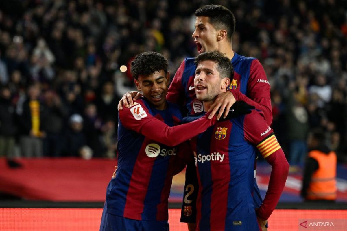 Tim Barcelona atasi perlawanan Barbastro dengan skor 3-2