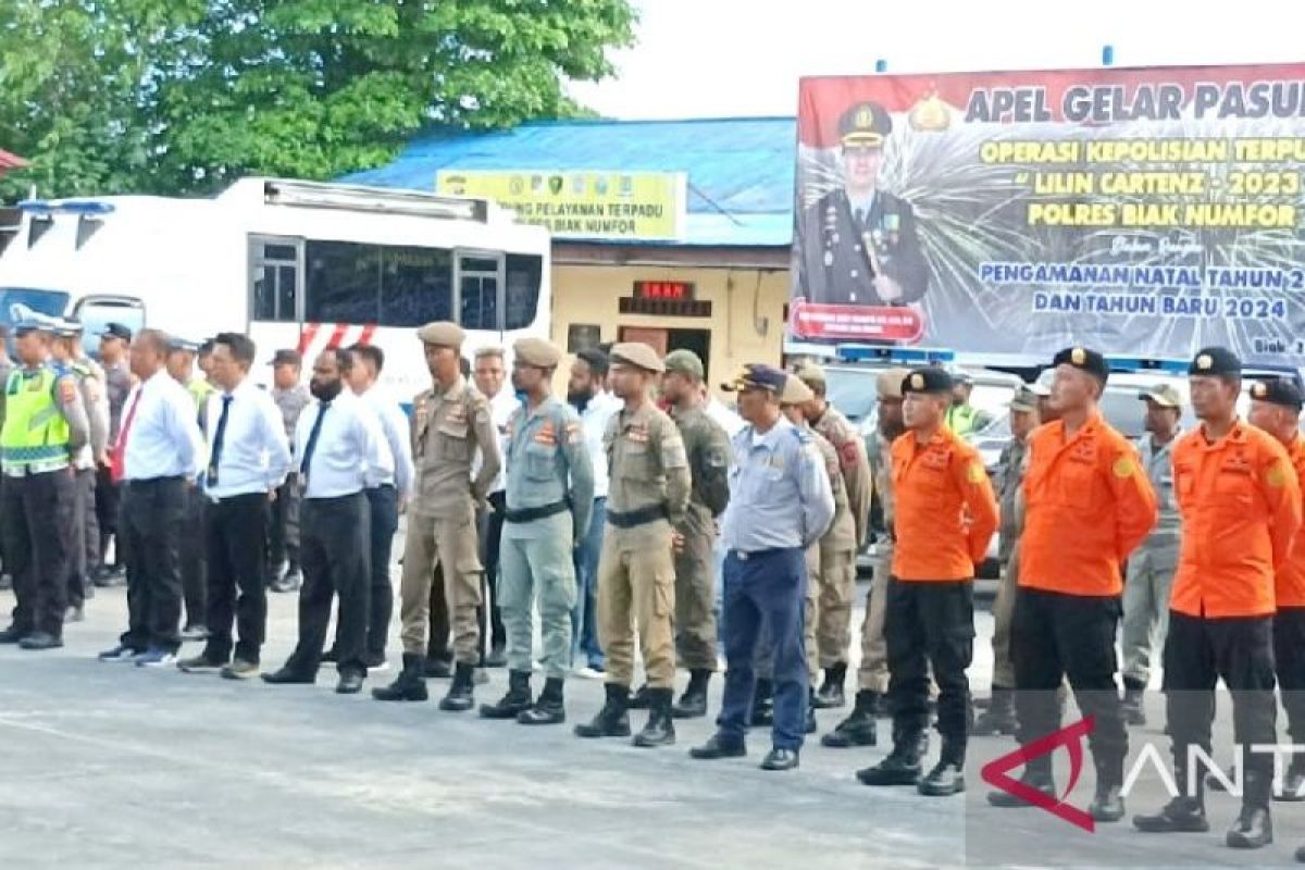 Polres Biak siagakan personel pengamanan Natal dan Tahun Baru