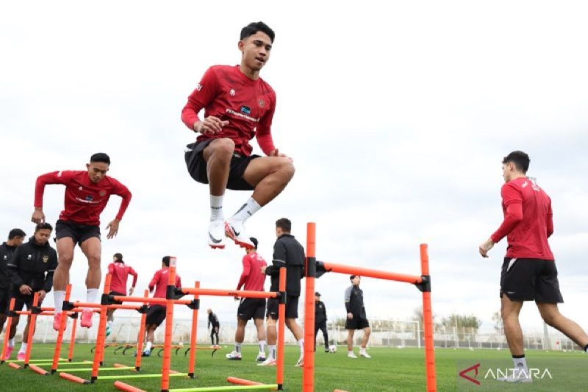 Timnas Piala Asia Indonesia tingkatkan intensitas latihan hari kedua TC di Turki