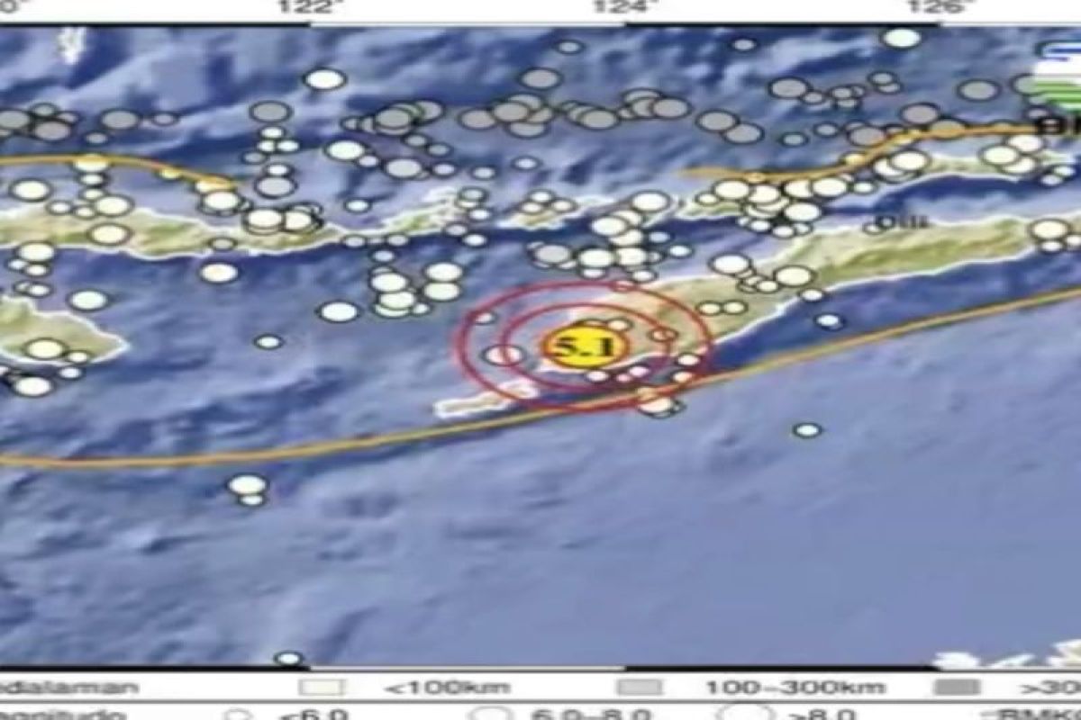 Gempa Tektonik M 4.3 guncang Kabupaten Kupang