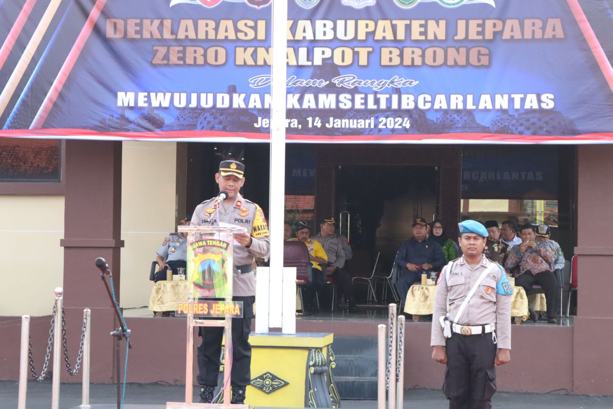 Polres Jepara gelar deklarasi zero knalpot brong jelang  pemilu