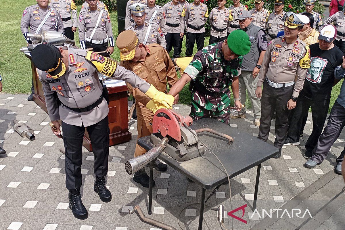 Polresta Banyumas sita 31.193 knalpot brong sejak 2022