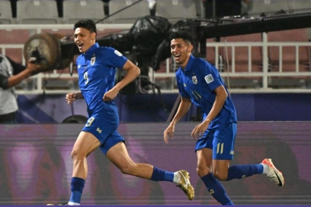 Tim kesebelasan Thailand menang atas Kirgistan 2-0