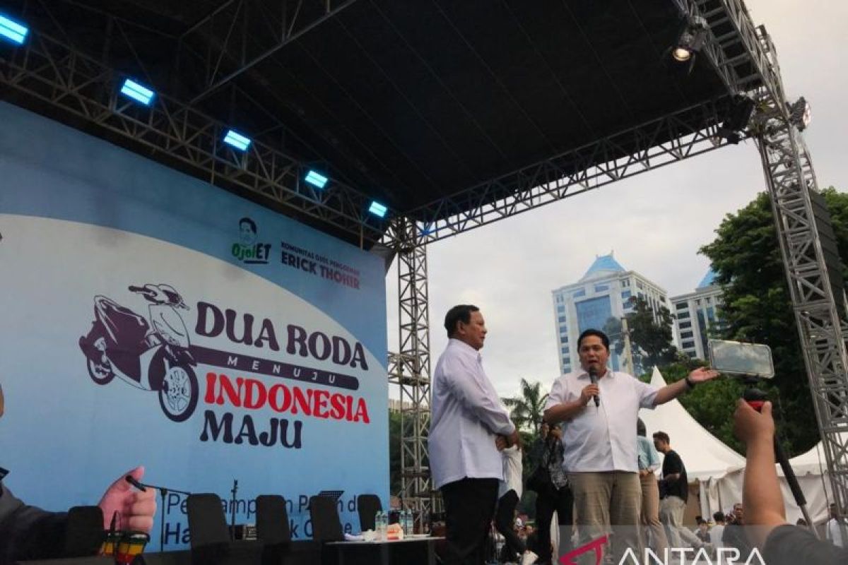 Prabowo terharu atas dukungan komunitas ojek daring pada Pilpres 2024