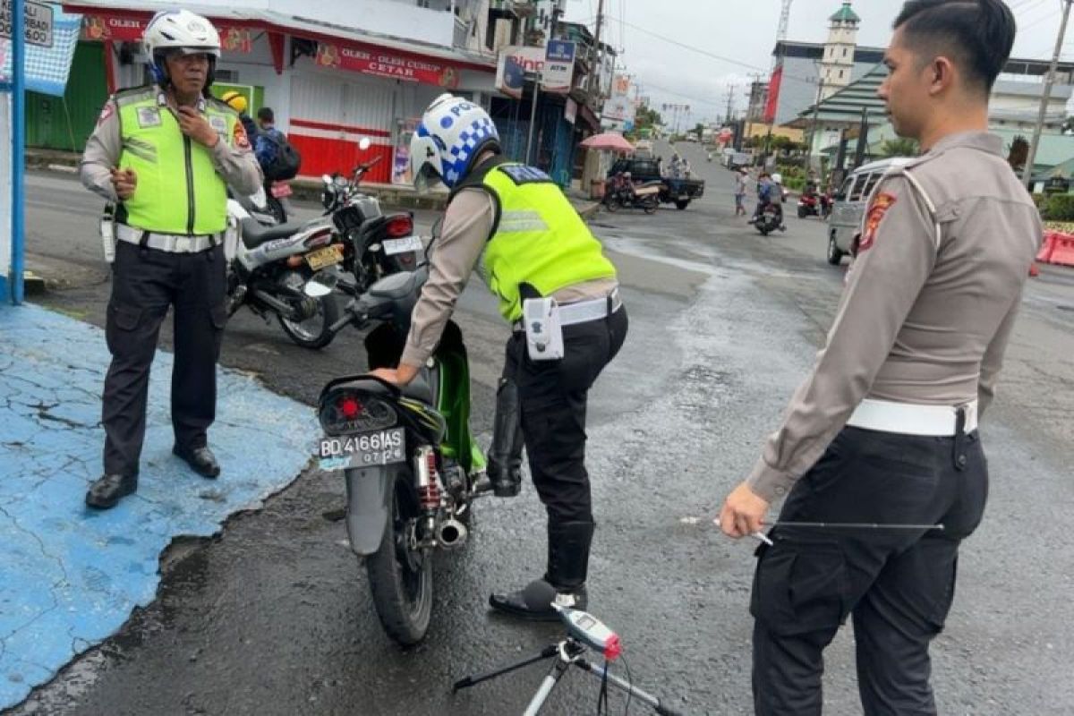 Tak dikasih ampun,  21 motor berknalpot brong di Rejanglebong dikandangkan