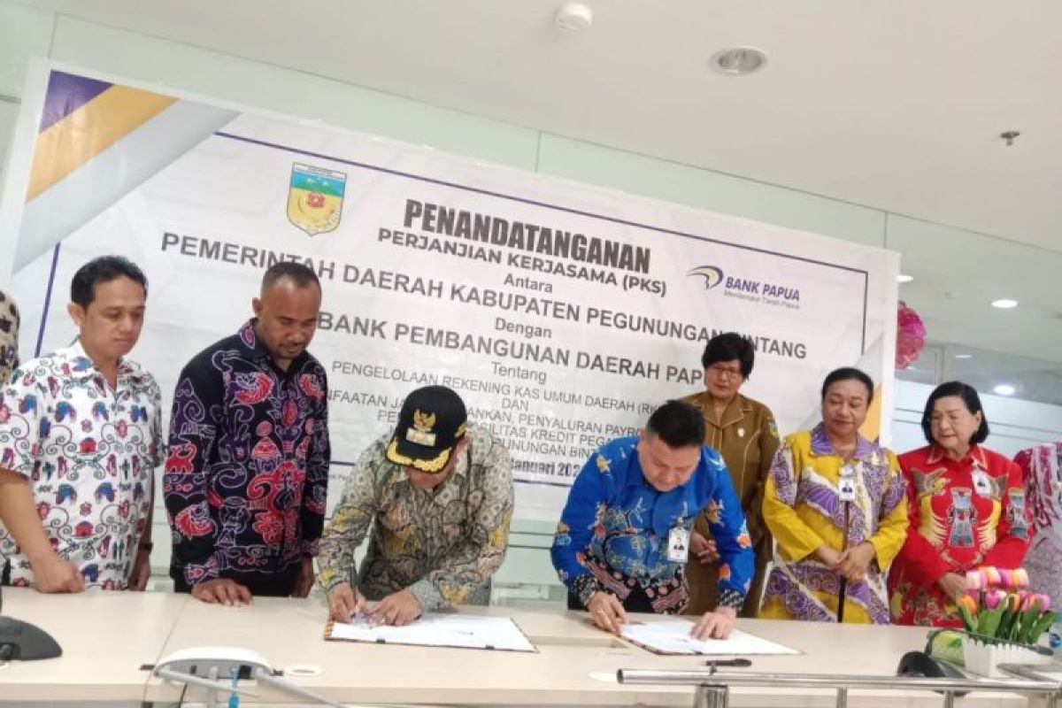 Bank Papua dan Pemkab Pegunungan Bintang kerja sama pengelolaan gaji ASN