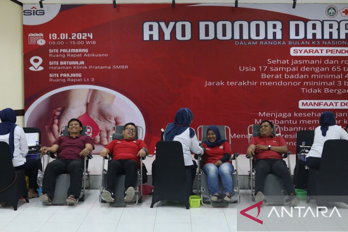 SMBR gelar aksi donor darah Bulan  K3 Nasional 2024