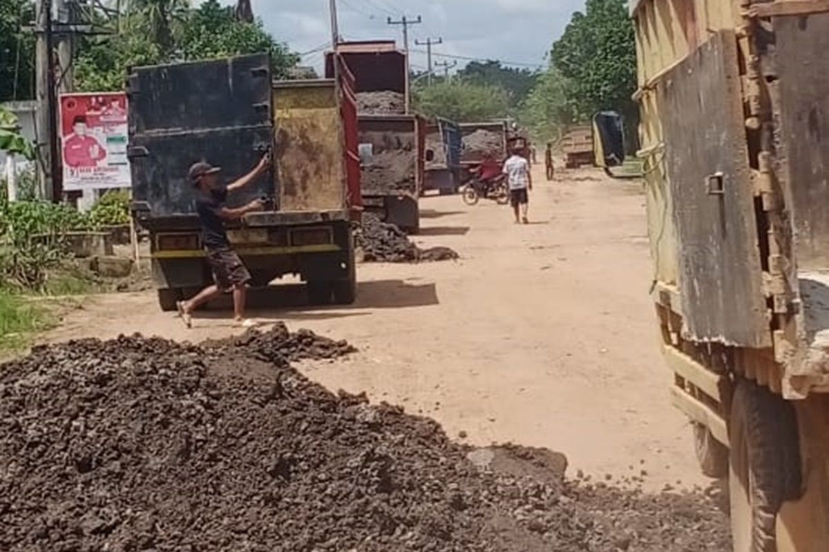 Pemkab OKI dan Hutama Karya sinergi manfaatkan sisa bongkaran tol untuk perbaikan Jalan Rusak